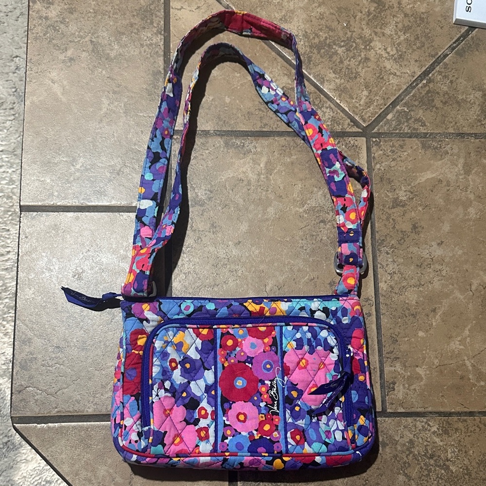 Vera Bradley Purple Floral Impressionista Crossbody Bag